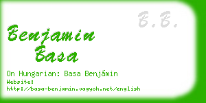 benjamin basa business card