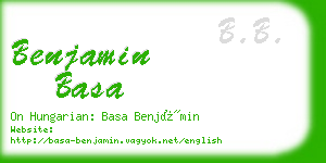 benjamin basa business card